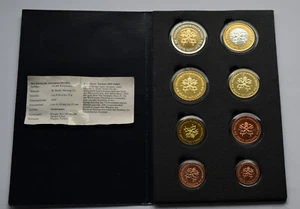 RARE VATICAN 2005 SET EURO COINS SPECIMEN PATTERN PROTOTYPE ESSAI PRE LIRA + BOX - Picture 1 of 11