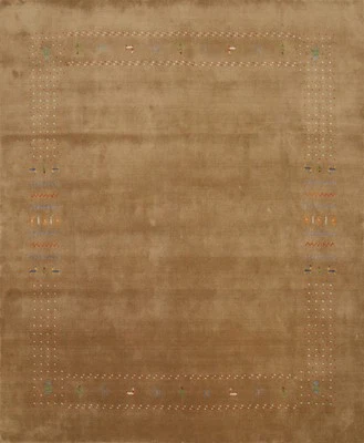 Tribal Style Handmade Wool Square Area Rug 8x8 ft with Little Animal Characters - Image 1 of 4