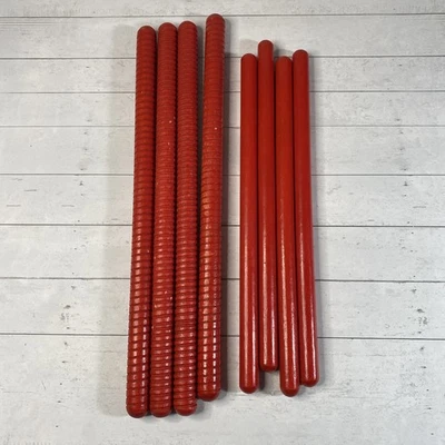 Lote de 4 pares de palos de ritmo de instrumento musical de percusión vintage para niños Foto 1 de 3