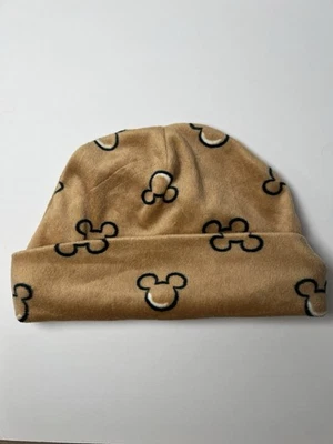 Disney Baby Mickey Mouse Tan Fleece Beanie Hat: 0-6 Month - Image 1 of 3