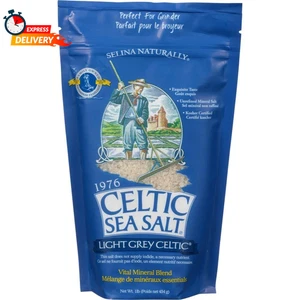 Light Grey Celtic Sea Salt 1 Pound Resealable Bag – Additive-Free, Delicious Sea - Picture 1 of 6