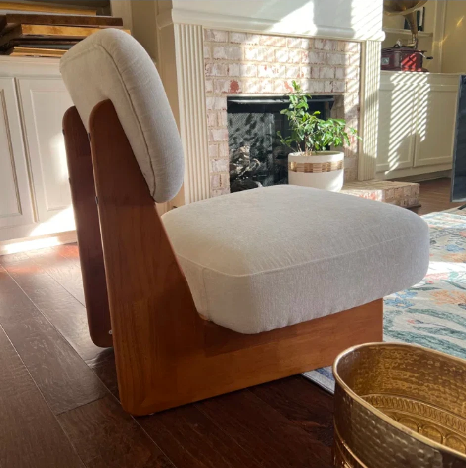 (Juego 2) Silla tapizada moderna de mediados de siglo sillas decorativas estilo japonés Foto 1 de 4