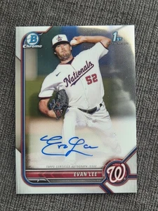 2022 Bowman Chrome - Prospect Autographs Evan Lee #CPA-EL (AU, RC) - Picture 1 of 2