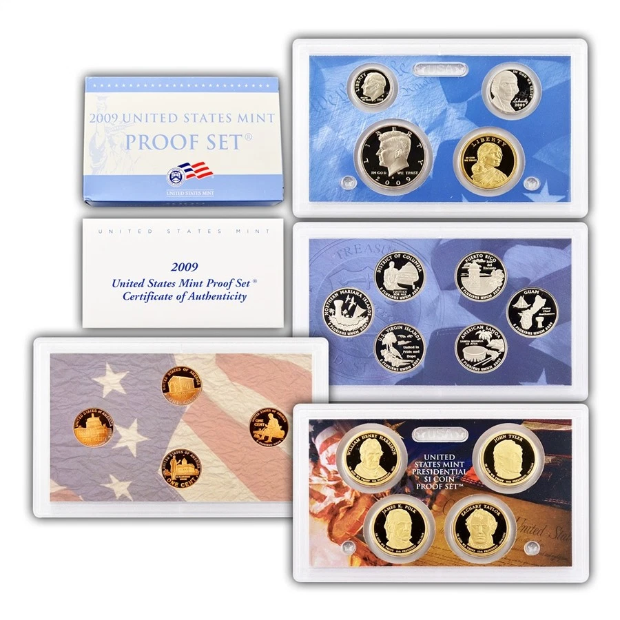 US Mint 2009 S Clad Proof Set - Complete with Box & COA - Image 1 of 1