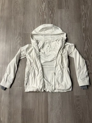 Chaqueta con Capucha para Mujer Lululemon Blanca Talla 10 Cremallera Ligera Foto 1 de 3