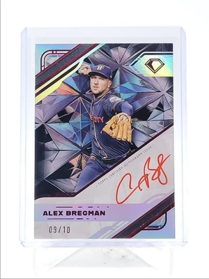 ALEX BREGMAN 2025 TOPPS DIAMOND ICONS WHITE POLY BLACK RED INK AUTO /10 Q5930 - Image 1 of 2