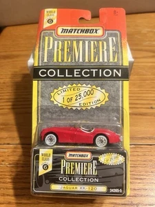 Matchbox Premiere JAGUAR XK-120 World Class Series 6 Red Real Riders Limited Ed - Picture 1 of 6