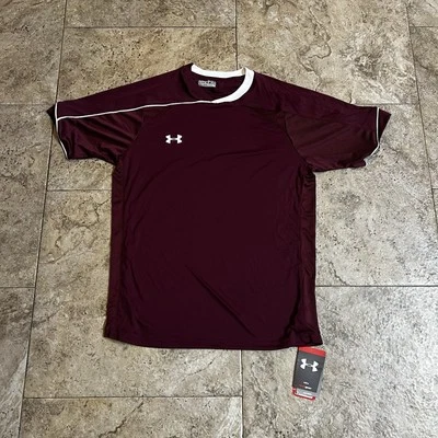 Camiseta deportiva HeatGear borgoña de fútbol Under Armour mediana para hombre nueva con etiquetas UA Foto 1 de 4