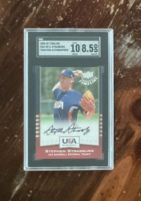 2008 Upper Deck #USA-SS Stephen Strasburg Team USA Auto/Signed SGC 8.5/10 - Image 1 of 2