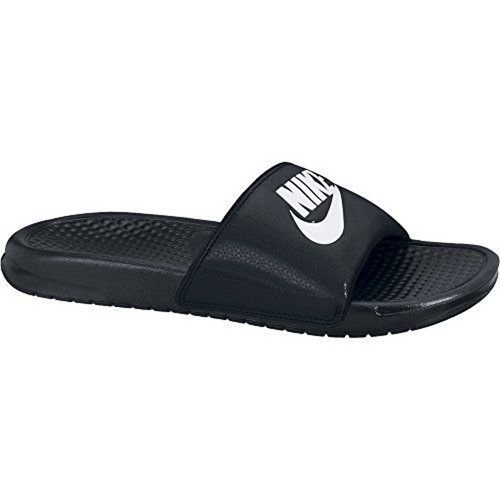 Sandalo sportivo Nike uomo Benassi JDI Slides nuovo con etichette nero bianco noir bianco 7
