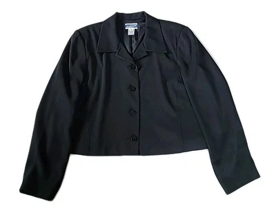 Pendleton Womens  Short Black lined lightweight Career Blazer With 5 Buttons - Image 1 of 3
