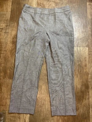 Pantalones de vestir Talbots para mujer talla 10 grises clásicos cremallera lateral mezcla de lana y lino Foto 1 de 4