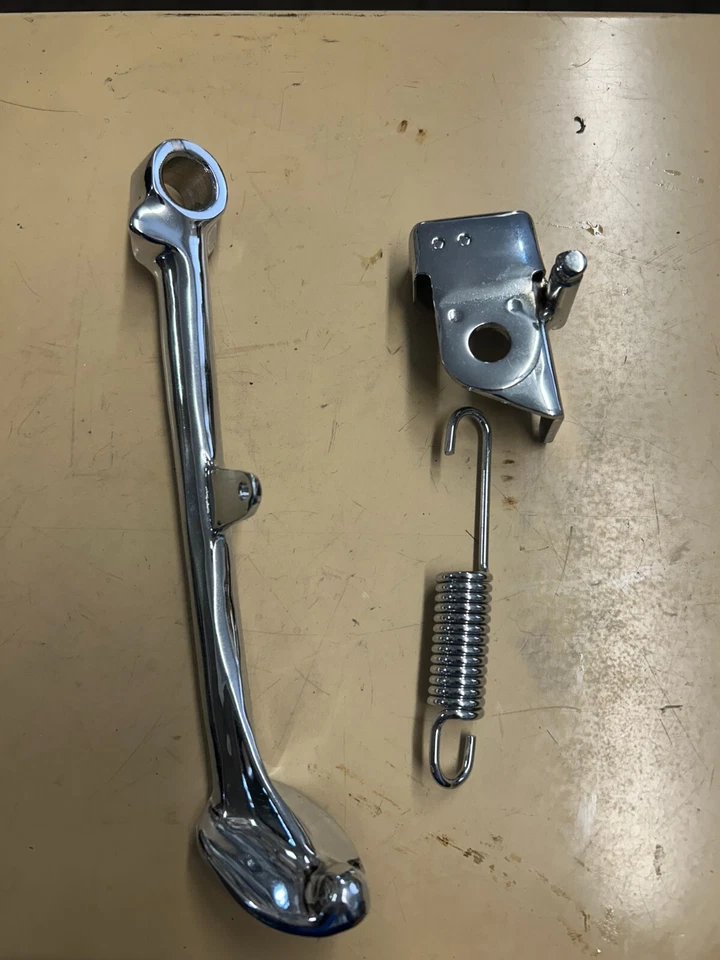 1986-03 Kawasaki Voyager XII Kick conjunto de suporte lateral 34024-1202 NOVO CROMADO!!! - Imagem 1 de 1