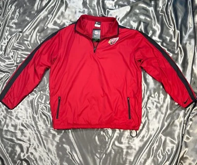 Arizona Cardinals Nike NFL On Field Sideline 1/4 Cremallera Pullover Chaqueta Para Hombre’s L Rojo Foto 1 de 4
