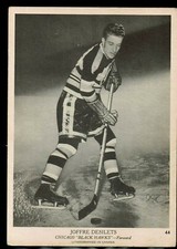 1939-40 O-PEE-CHEE HOCKEY CHICAGO BLACK HAWKS JOFFRE DESILETS V301-1 CARD #44 VG