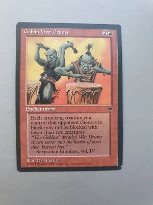Goblin War Drums MTG Fallen Empires (1994) Common Red Enchantment NM - Image 1 of 2