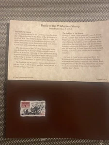 1964 BATTLE OF WILDERNES POSTAL COMMEMORATIVE SOCIETY FIRST DAY COVERISSUE STAMP - Picture 1 of 5