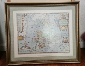 RARE, Saxton’s Map of England and Wales 1579, by Taylowe Limited 1969 Map Poster - Picture 1 of 12
