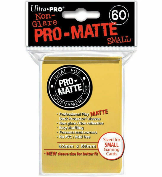 360 6pk Ultra Pro Pro-matte Small Mini Deck Protector Card Game Sleeves Yellow