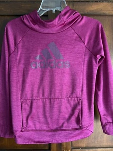 Adidas Hoodie Sweatshirt Youth Large Size 14 Pink Pull Over - Picture 1 of 2