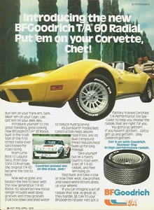 1979 BF Goodrich T/A Radial Tires Put 'em On Your Corvette Chet vintage Print AD - Picture 1 of 1
