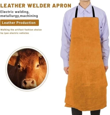 Leather Welding Work Apron,Brown Leather Apron for Men - Image 1 of 4