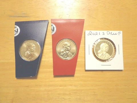 2021 P D S Sacagawea Dollar Proof Native American Sealed Mint Cello PDS Cover