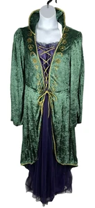 Hocus Pocus Green Costume Dress Adult Plus Size 1X Medieval Renaissance Witch - Picture 1 of 9