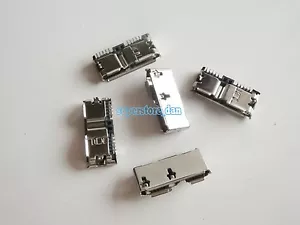 5Pcs Micro USB 3.0 Female Type B 10Pin SMT Socket 11.3mm  for repair mobile pc