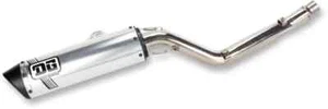 DG V2 Slip On Exhaust SS Al w Spark Arrestor Kawasaki KLX400SR 03 - Picture 1 of 3