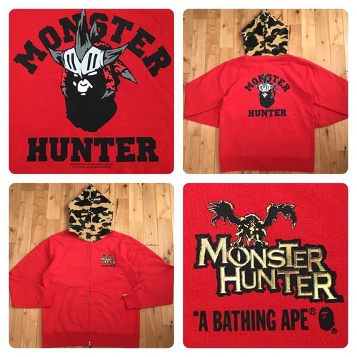 A BATHING APE (BAPE) Raro parka collaborazione A BATHING APE×Monster Hunter Rathalos taglia L GIAPPONE