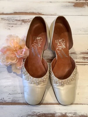 Zapatos de boda vintage Rosina Ferragamo Schiavone para mujer talla 5B Foto 1 de 4