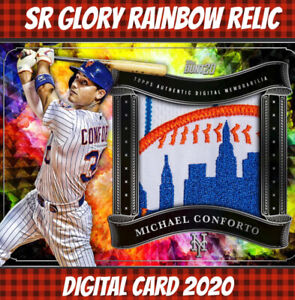 Topps Bunt Digital 20 Michael Conforto Mets Glory Rainbow Relic Series 2 2020