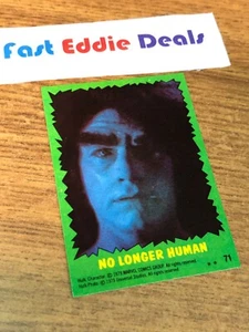 TOPPS 1979 THE INCREDIBLE HULK BUBBLEGUM CARD 71 BILL BIXBY LOU FERRIGNO MARVEL - Picture 1 of 2