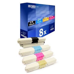 8X Europcart Cartuccia Per OKI ES-5430-DN ES-3451-DN ES-5461-DN - Foto 1 di 3