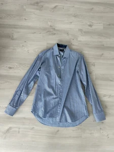 Zara Man Mens Medium Tailored Fit Blue 15 Euro 40 Long Sleeve Dress Shirt - Picture 1 of 2