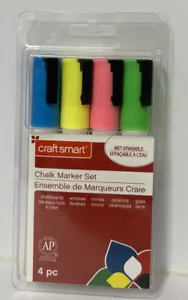 Craft Smart Wet-Erasable Chalk Marker Set 4pc 248383 - Picture 1 of 2