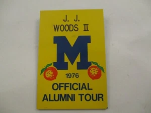 Vintage 1976 University of Michigan U of M Orange Bowl Football Tour Badge - Picture 1 of 2