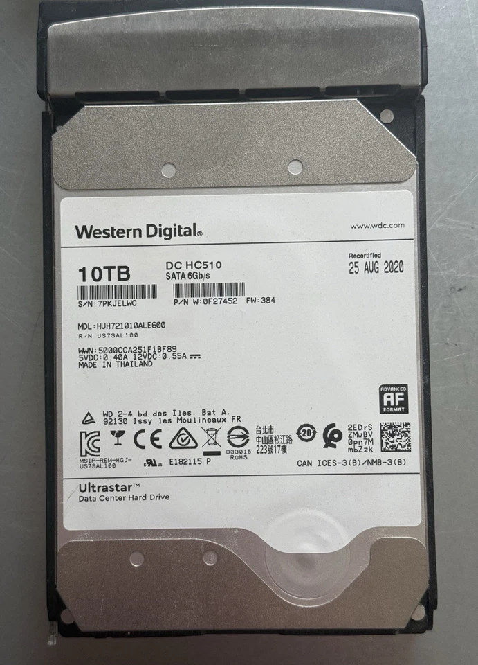 WD HGST DC HC510 10TB 7.2K SAS 12Gbps 3.5'' HDD HUH721010ALE600 - Image 1 of 1