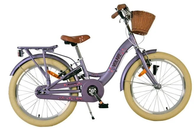 Volare Blossom Kinderfahrrad – Mädchen – 20 Zoll – Lila – zwei Ha - Bild 1 von 1