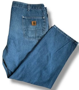 Salopette Carhartt Jeans uomo 44x32 vestibilità originale blu dritta lavoro casual cargo - Foto 1 di 10