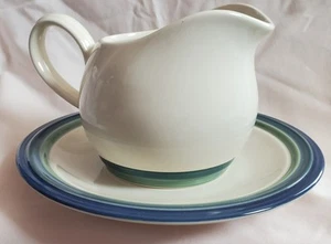 Round Gravy Boat & Underplate Ocean Breeze by Pfaltzgraff - Picture 1 of 5