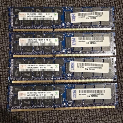 4x8GB - HMT31GR7BFR4A-H9 HYNIX 8GB 2RX4 PC3L-10600R DDR3 1.35V MEMORY MODULE  - Image 1 of 3