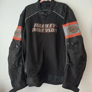 Harley-Davidson 98375-12VM XL Size Motorcycles Mesh Jacket Black Men's - Picture 1 of 10