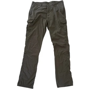 Clothing Arts Travel Pants Women’s 12 TALL Green Gray Cargo Pick Pocket Proof - Picture 1 of 12