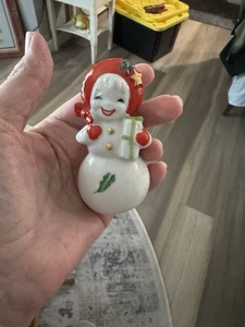 Vintage Lefton Japan Schneemann Frau Salzstreuer mit Stopfen - Bild 1 von 6