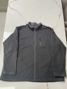 Guinness Men’s Grey 1/4 Zip Pullover Sweater 4XL 58 Chest Navy Graphic Worn - Picture 1 of 9