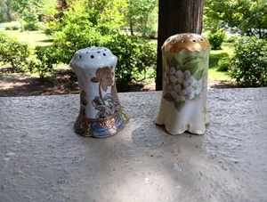VINTAGE FLORAL STICK HAT PIN HOLDER PORCELAIN BAVARIA FLOWERS - Picture 1 of 6