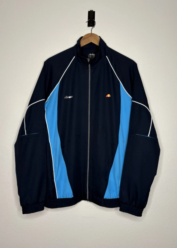 Vintage Ellesse Full Zip Up Track Jacket Zip Pockets Blue Men’s Size M - Image 1 of 4