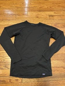 Patagonia Capilene Midweight Crew BaseLayer Shirt Black Youth Size Large - Picture 1 of 5